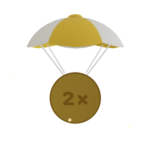 Double Points: a gold 2× coin