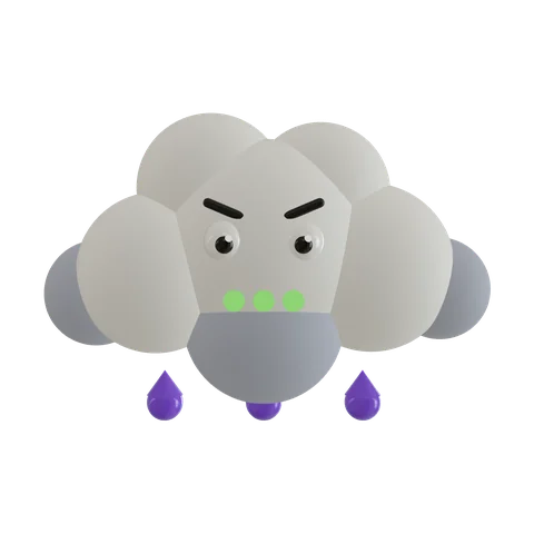 Rain Cloud: a small cloud raining paint