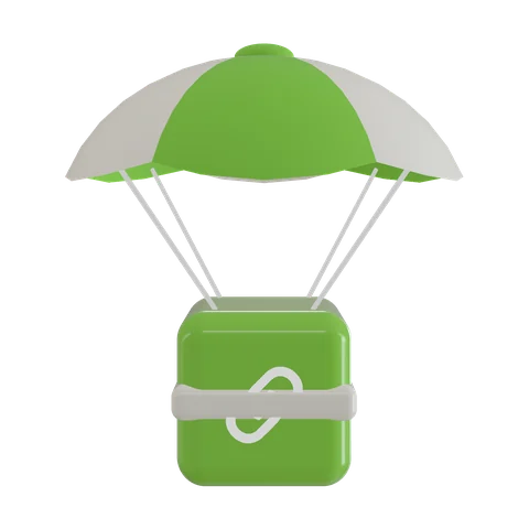 Chain Zapper crate under a parachute